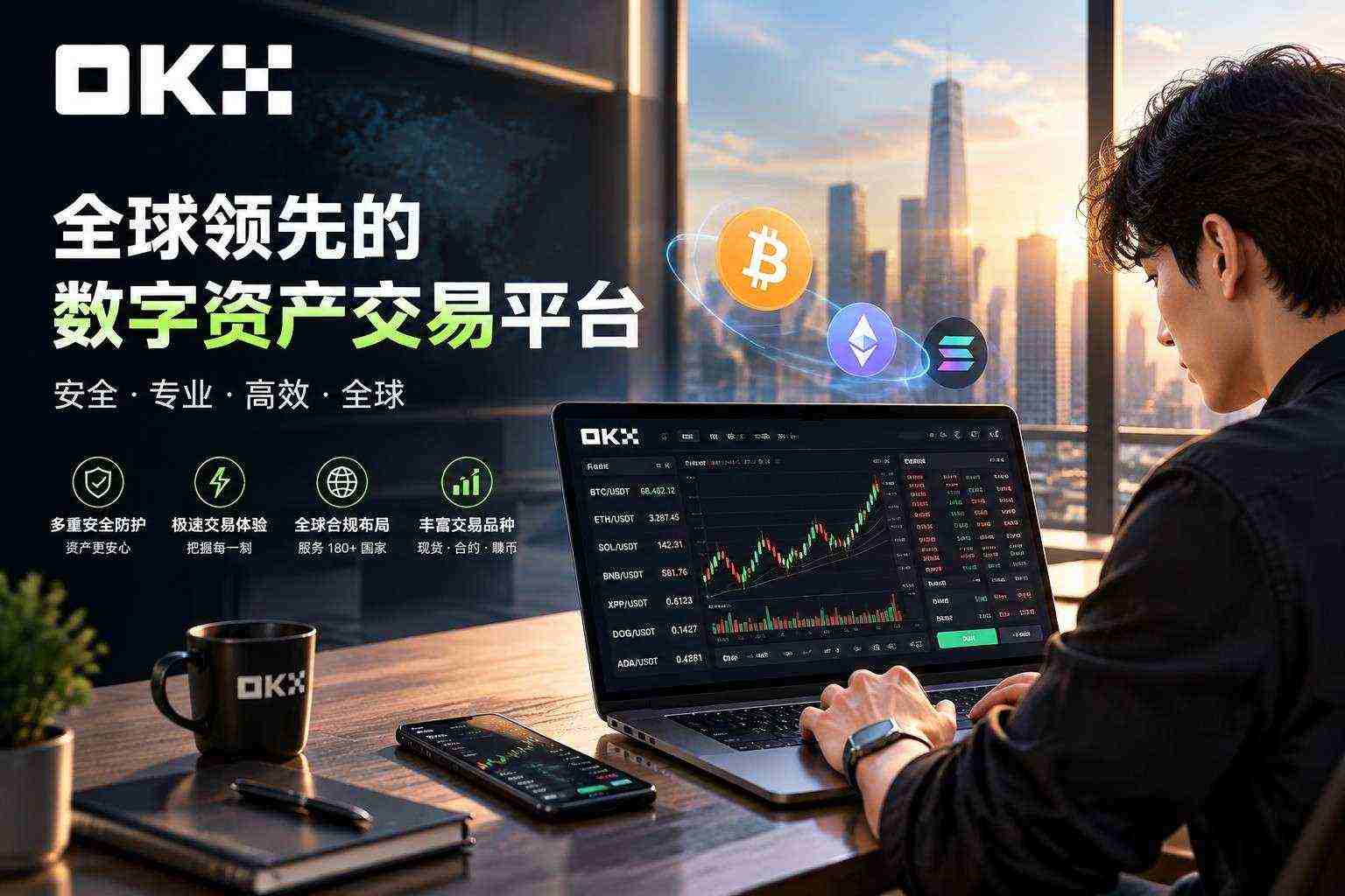 欧交易所下载 资产总览与账户安全界面
